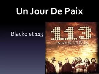 un jour de paix