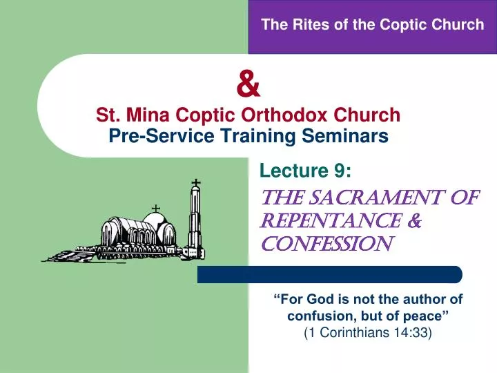 st mina coptic orthodox church pre service training seminars
