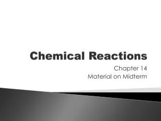 Chemical Reactions