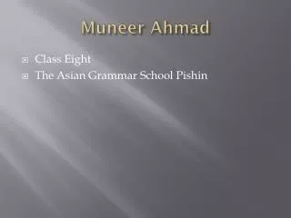 Muneer Ahmad