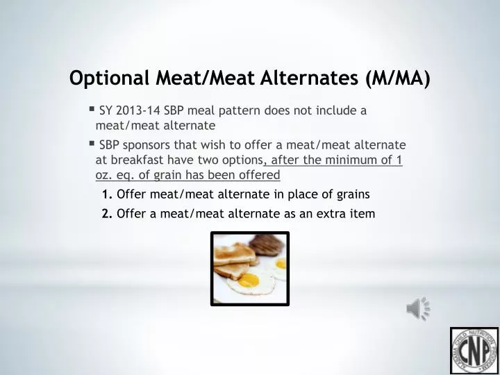 optional meat meat alternates m ma