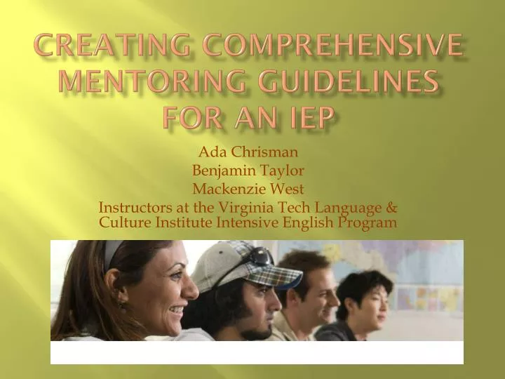 creating comprehensive mentoring guidelines for an iep