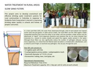 WATER TREATMENT IN RURAL AREAS