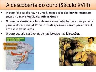 a descoberta do ouro s culo xviii