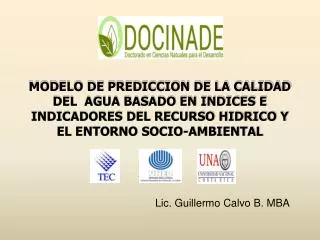 Lic . Guillermo Calvo B. MBA
