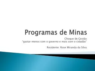 programas de minas
