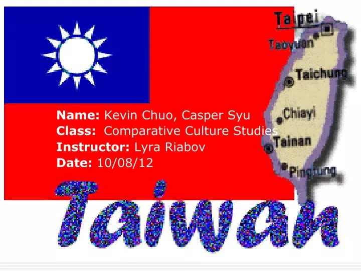 name kevin chuo casper syu class comparative culture studies instructor lyra riabov date 10 08 12