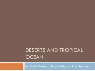 Deserts and Tropical Ocean