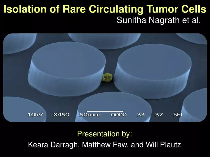 isolation of rare circulating tumor cells