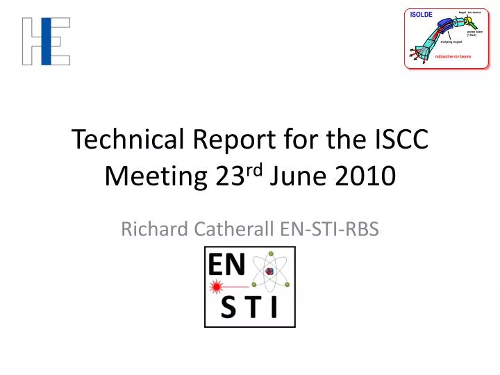 technical report for the iscc meeting 23 rd june 2010