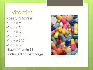 vitamins