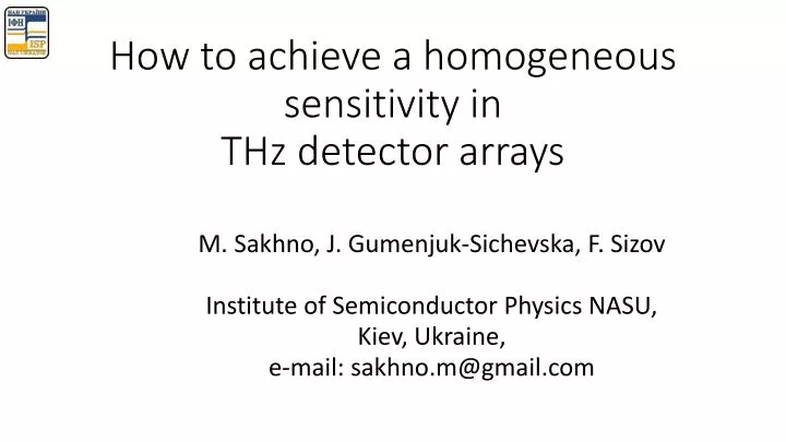 how to achieve a homogeneous sensitivity in thz detector arrays