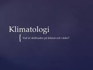 klimatologi
