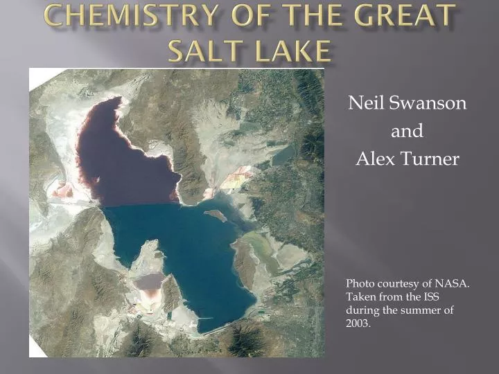 chemistry of the great salt lake