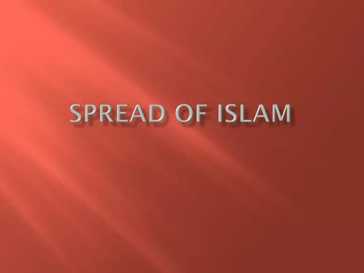 spread of islam
