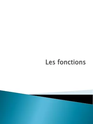 les fonctions