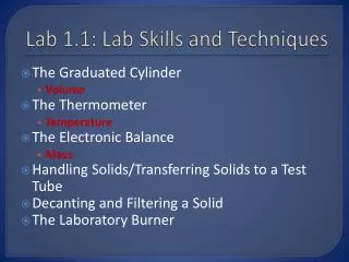 Lab 1.1: Lab Skills and Techniques