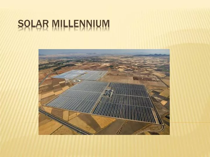 solar millennium