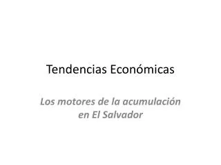 tendencias econ micas