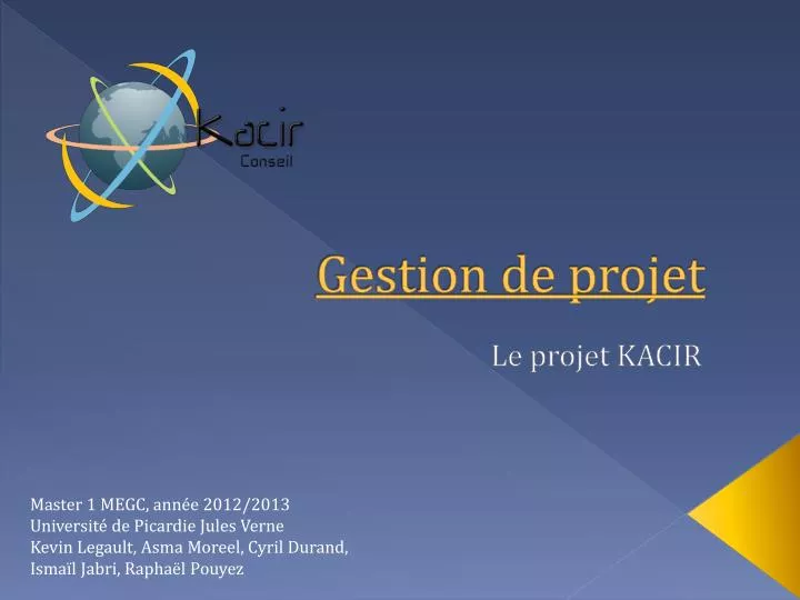 gestion de projet