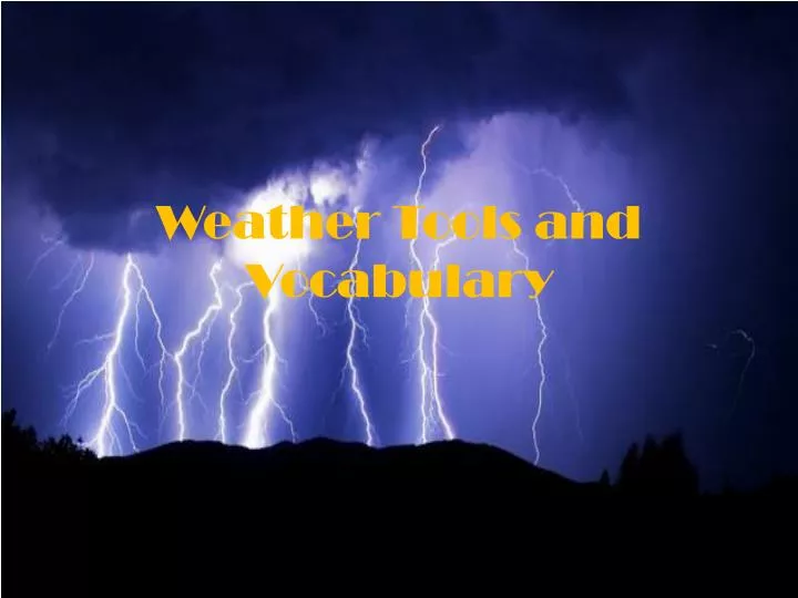 weather tools and vocabulary