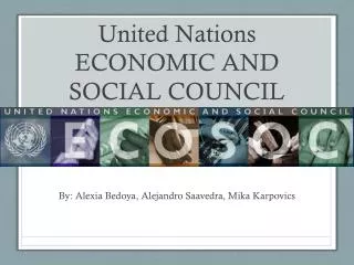 United Nations ECONOMIC AND SOCIAL COUNCIL