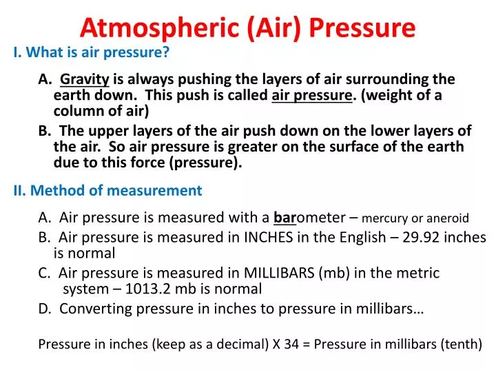 atmospheric air pressure