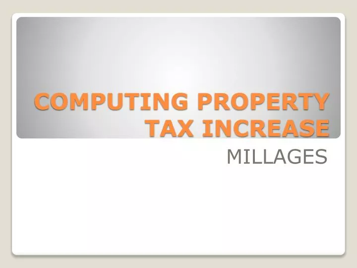 computing property tax increase