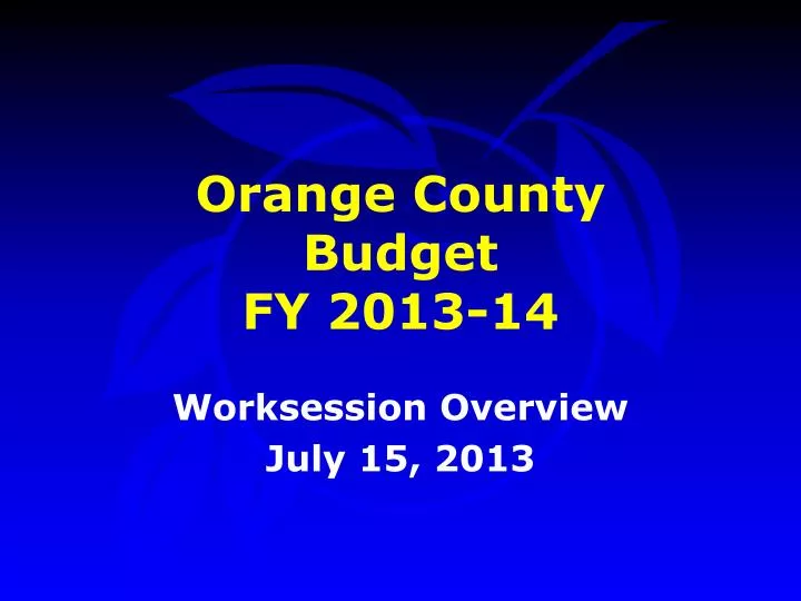 orange county budget fy 2013 14