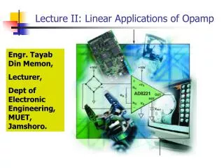 Lecture II: Linear Applications of Opamp