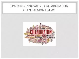 Sparking innovative collaboration Glen Salmon USFWS