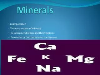 Minerals