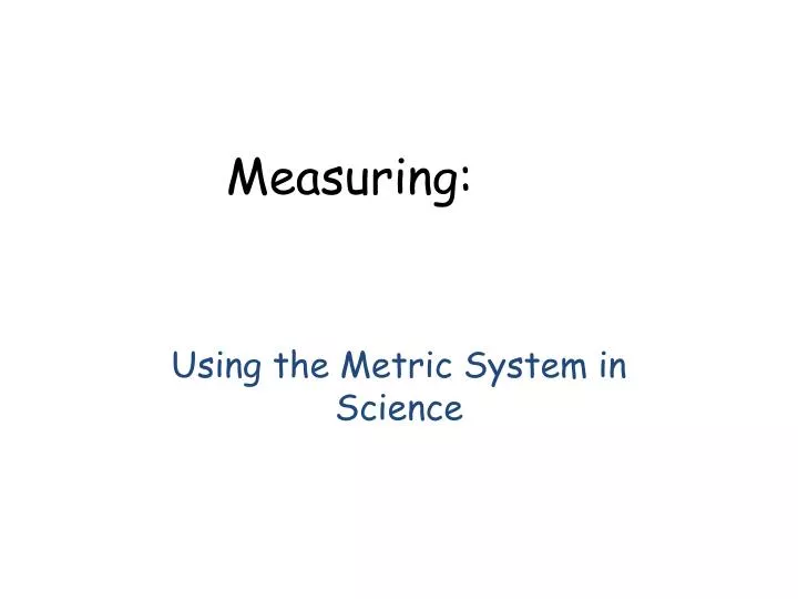 measuring