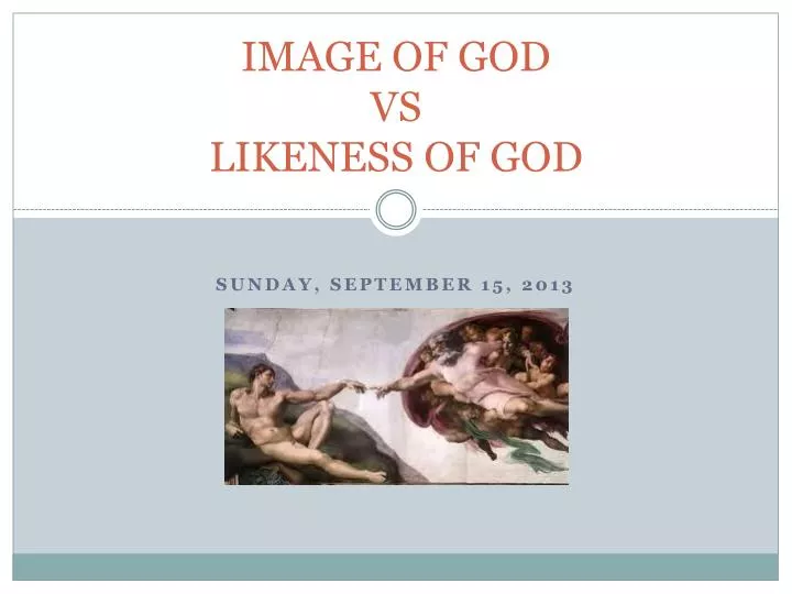 image of god vs likeness of god