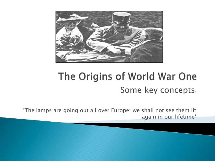 the origins of world war one