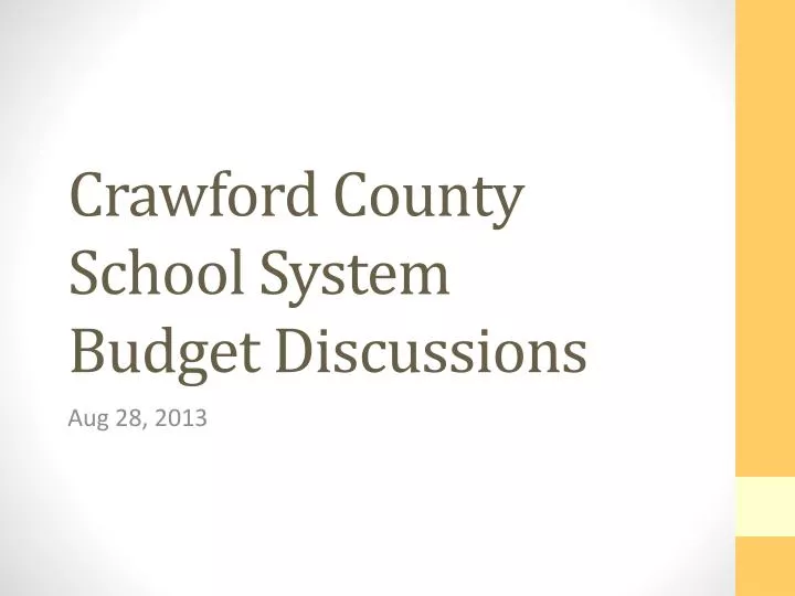 crawford county school system budget discussions