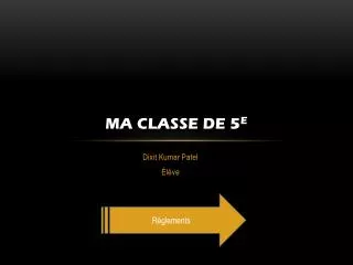 ma classe de 5 e