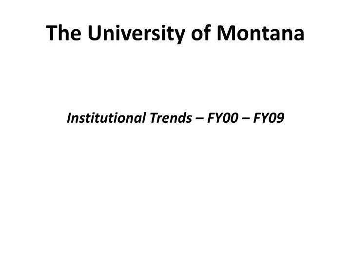 the university of montana