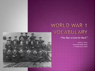 World War 1 Vocabulary