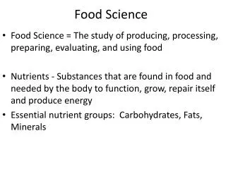 Food Science