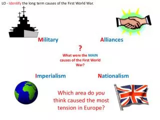 ? What were the MAIN causes of the First World War?