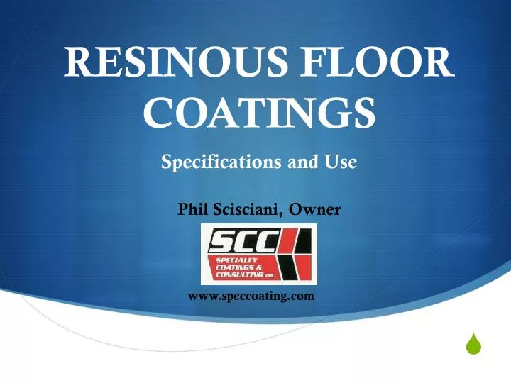 resinous floor coatings