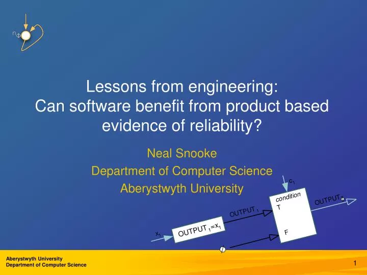 lessons from engineering can software benefit from product based evidence of reliability