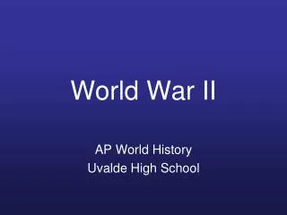 world war ii