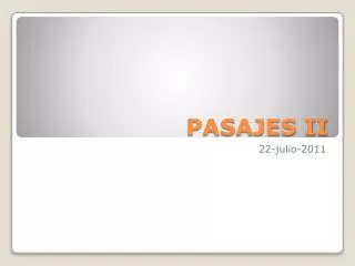 pasajes ii