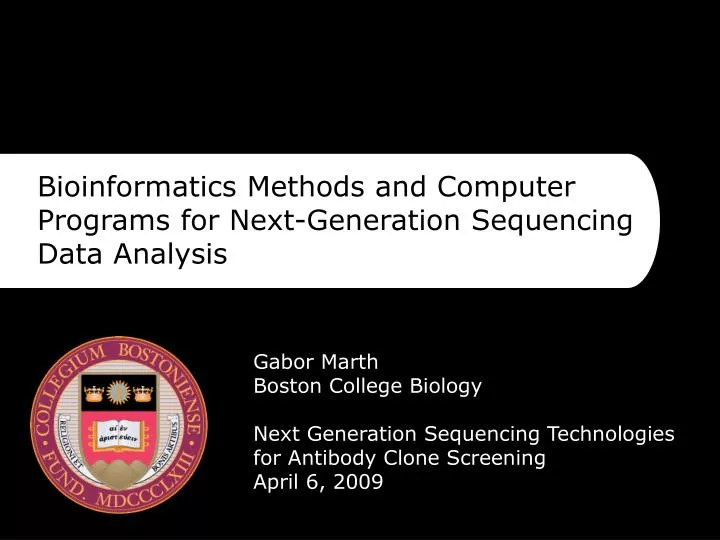 bioinformatics methods and computer programs for next generation sequencing data analysis