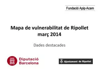 mapa de vulnerabilitat de ripollet m ar 2014