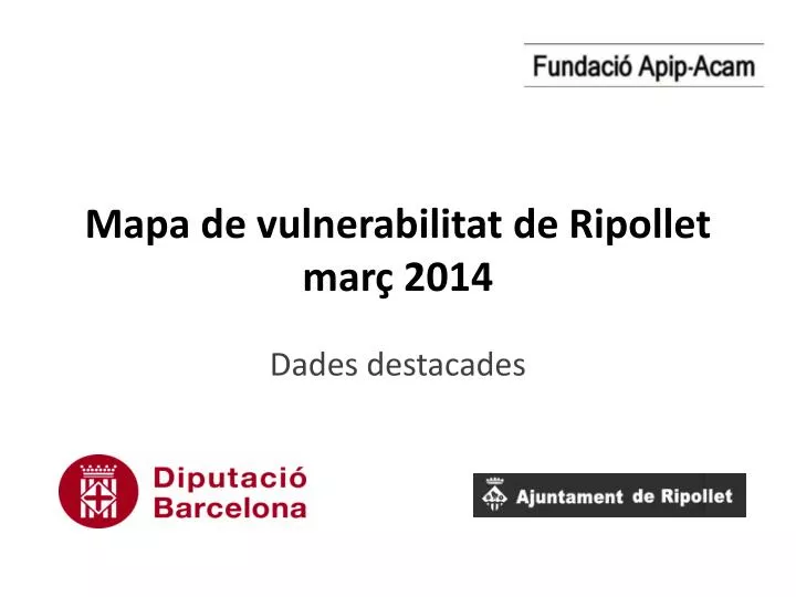 mapa de vulnerabilitat de ripollet m ar 2014