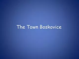 The Town Boskovice