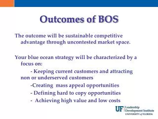 Outcomes of BOS